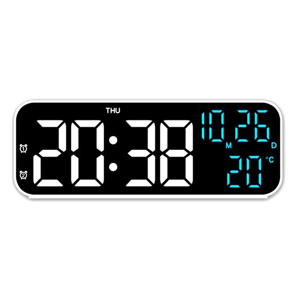 

Customizable Settings LED Alarm Clock with Large Screen Multi Function Design Including Timer and Calendar Features