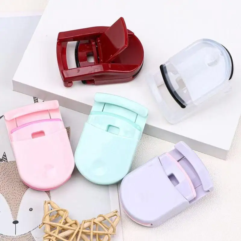 Multicolor Foldable Mini Eyelash Curler Portable Professional False Lash Auxiliary Curling Clip Makeup Beauty Tool