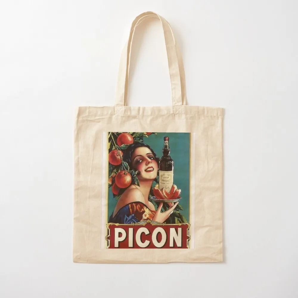 Vintage Pub - Picon, alcoholic drink Tote Bag foldable reusable bag shopping cart bags tote bag men supermarket folding