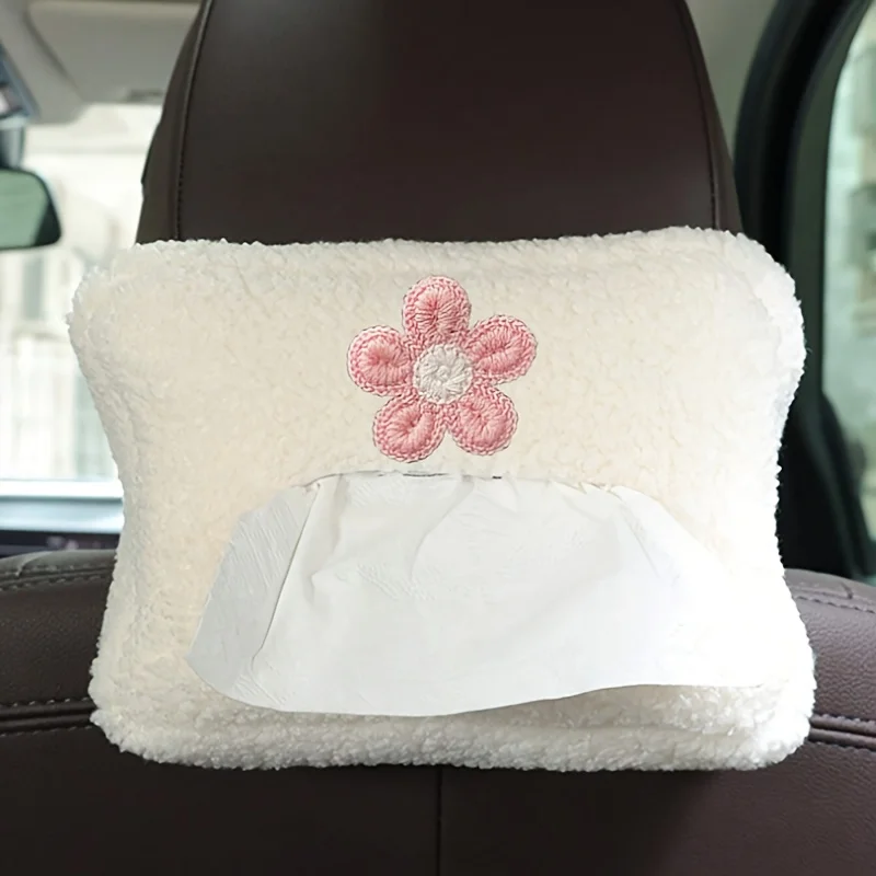 1PC plush bear/flower decoration car tissue box, car decoration, novice driver gift, holiday gift