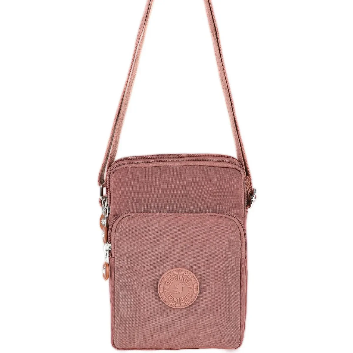 Sac de téléphone vertical décontracté coréen pour femmes, sac à bandoulière lancé, poudres de téléphone, porte-monnaie à fermeture éclair, sacs pour cartes, porte-cartes de crédit