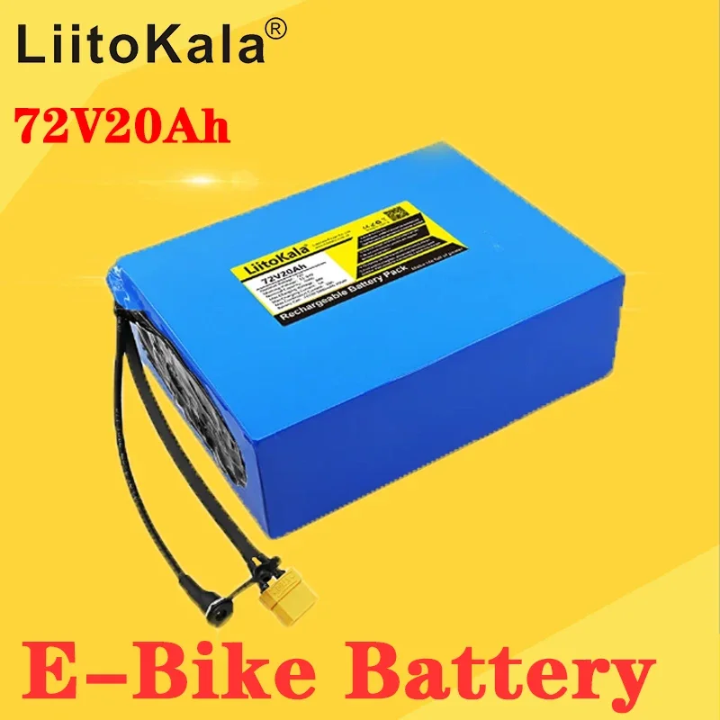 LiitoKala 72V 20Ah 21700 lithium battery pack 20S4P 84V electric bicycle scooter motorcycle BMS high power battery + 5A charger