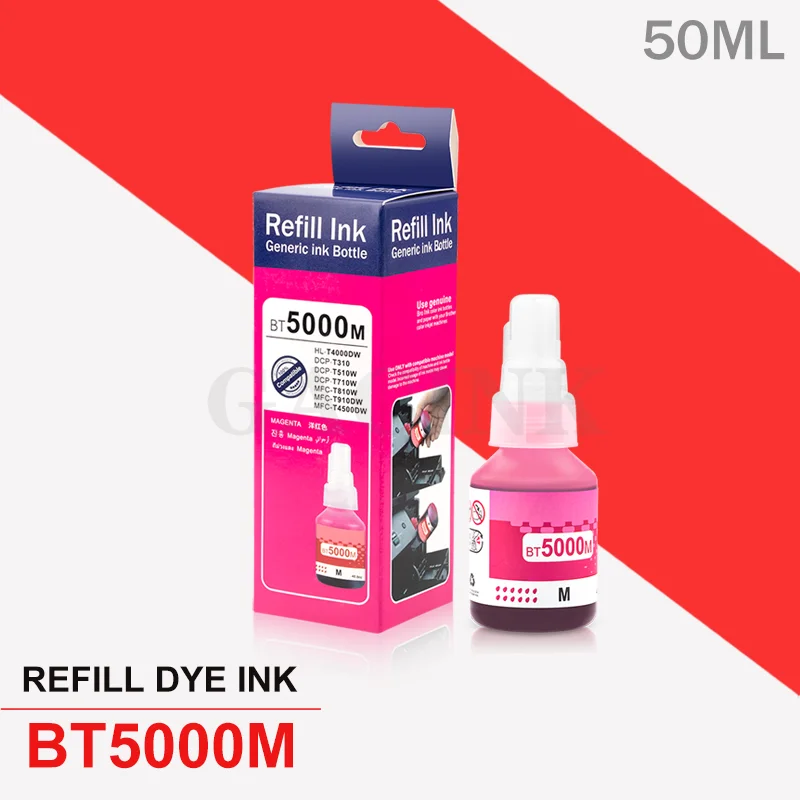 Mực Dye Bộ 4 Màu Sắc/Bộ Cho Máy Brother DCP T300 T500W Phun Cho Anh Trai MFC-T800W Ống Mực Máy In (Được Đóng Gói Với Thùng)