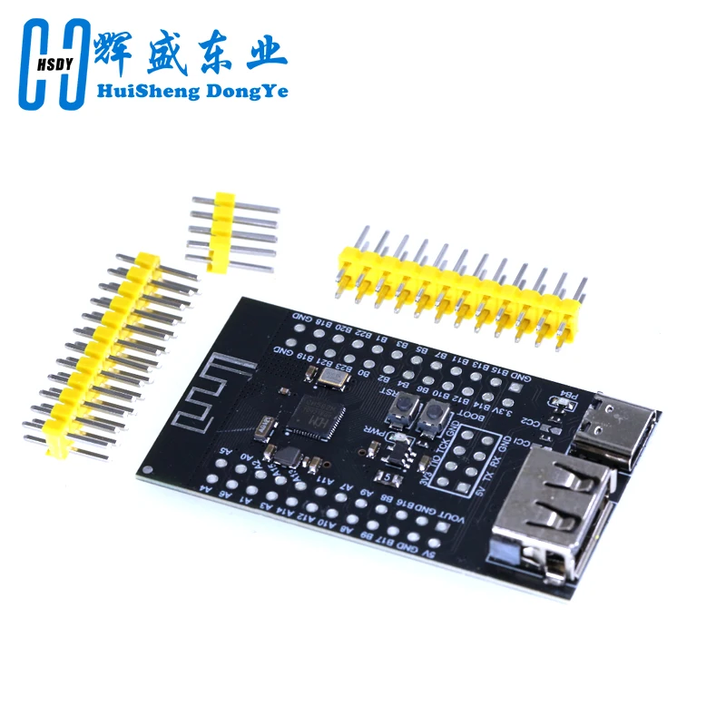 Immagine 5: Scheda di sviluppo CH582M Scheda centrale BLE Microcontrollore Bluetooth wireless MCU Bluetooth a basso consumo Doppio USB