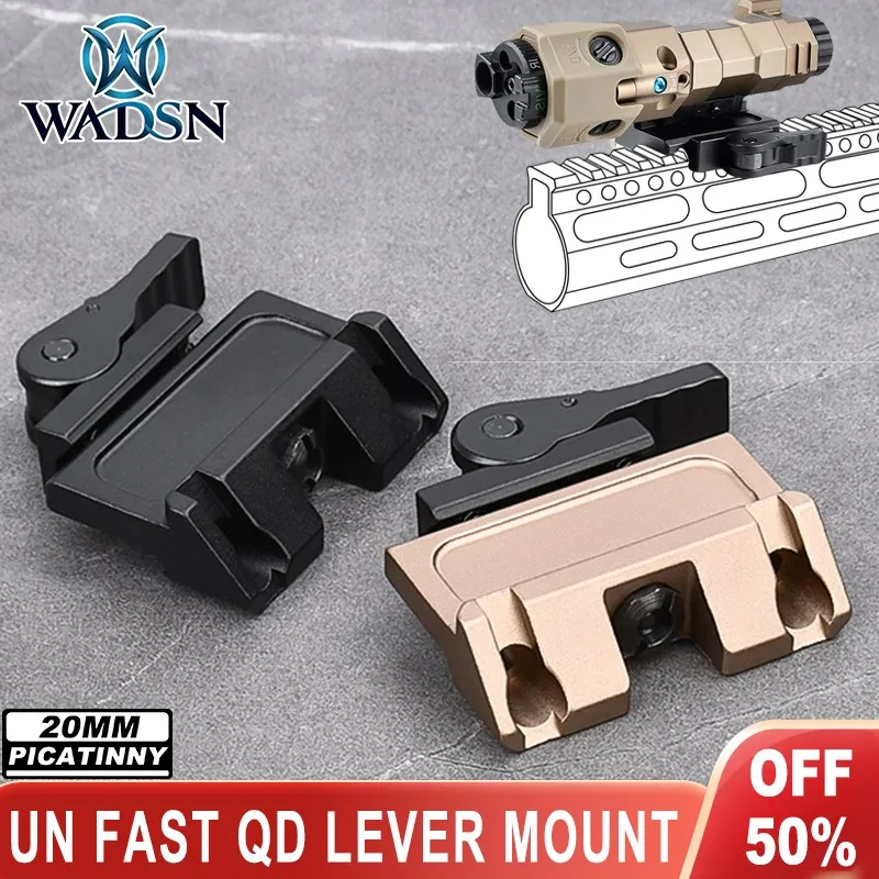 WADSN Metal RAX Fast QD Lever Base MAWL-C1 Laser Offset Mount Fit 20mm Picatinny Rail Airsoft Hunting Weapon Scout Accessory