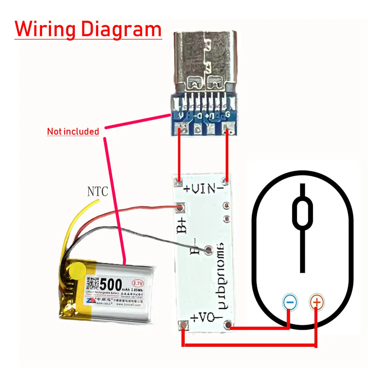 USB type-c 5V TO 1.5V 3V charging protection Single Lithium Buck Module FOR Electric toys remote mouse DIY lithium battery power