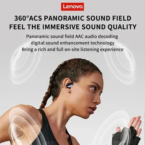 Imagen 2 del producto Lenovo thinkplus auriculares XT80 inalámbricos Bluetooth deporte reducción de ruido auriculares estéreo HiFi juego música auriculares Larga modo de reposo