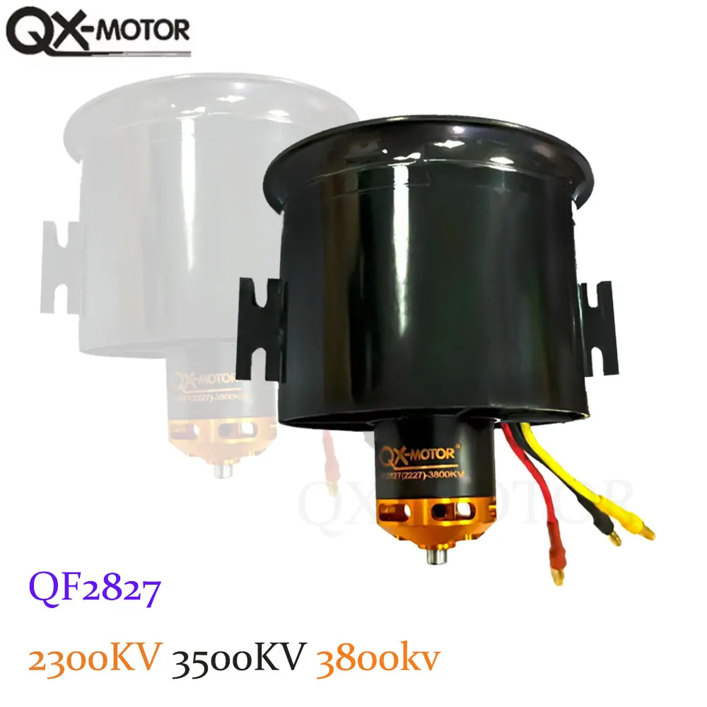 

QX-Motor QF2827 Бесщеточный двигатель 2300KV 3500KV 3800KV для 70 мм 6-лезвийный EDF RC Самолет FPV Дрон Вертолет Мультироторные детали