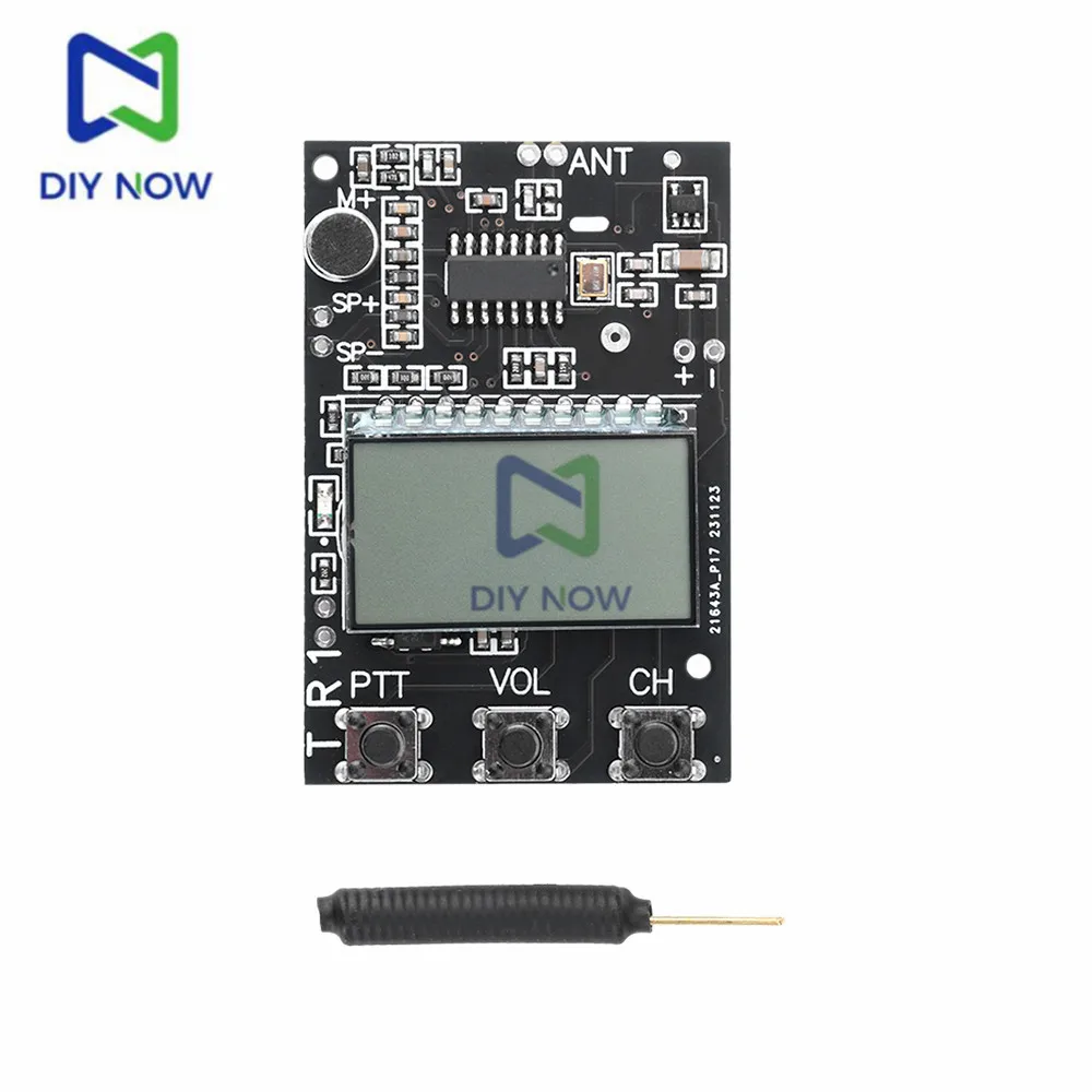 DC3.3-6V FM Walkie Talkie Circuit Board Transceiver Multifunction Module FM Transceiver Module 7 Frequency 27-480MHz Audio