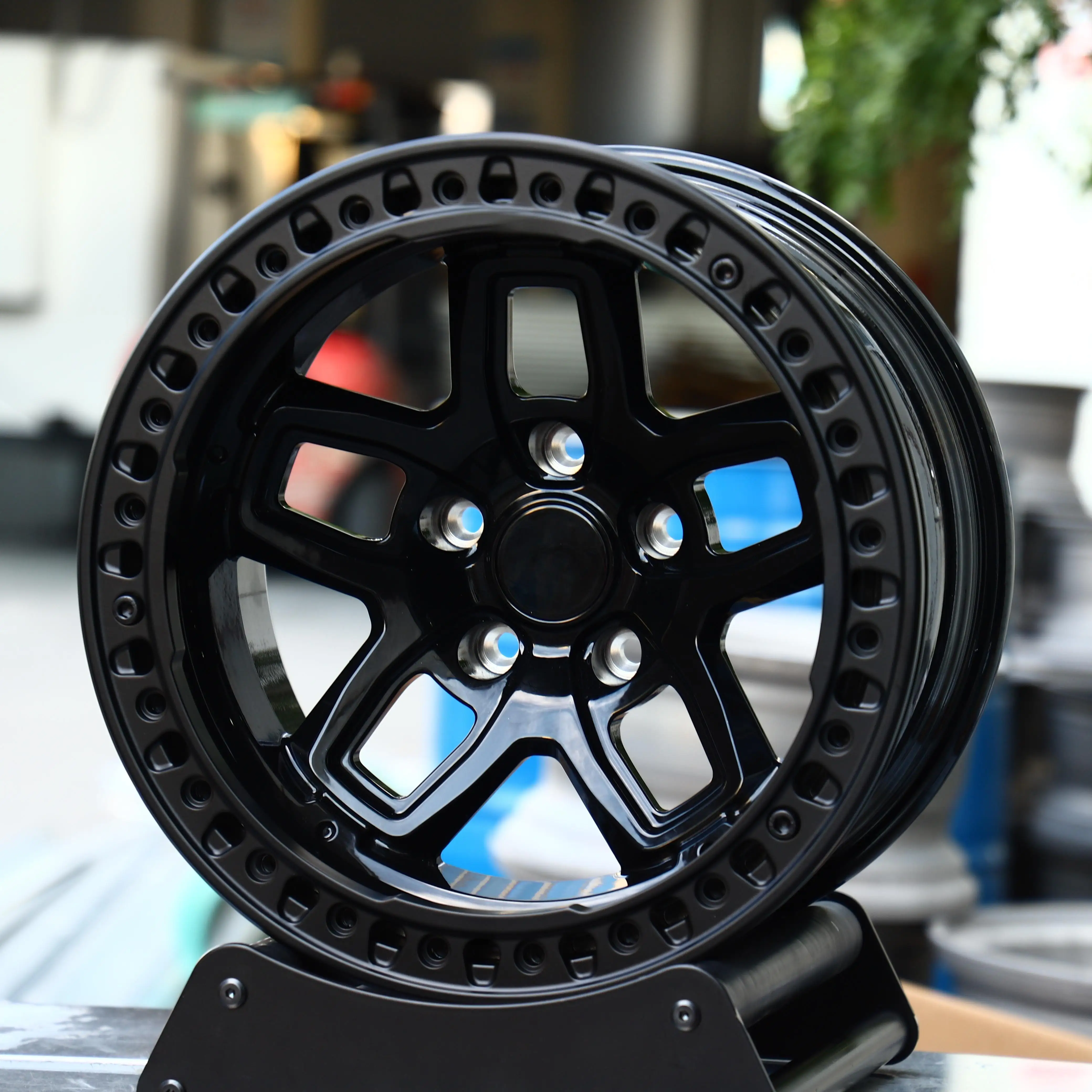 

HTOR New Painted Matte Black Bead 16-18 6x139.7 4x4 Offroad Forged Aluminum Wheel Rim for SUV/Pickup