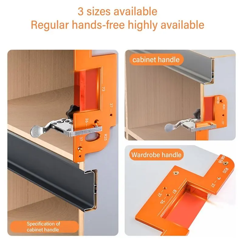 B97A-Aluminum Woodworking Round Corner Radius Templates Arcs Grooving Auxiliaries Tool Mold Guide Wood