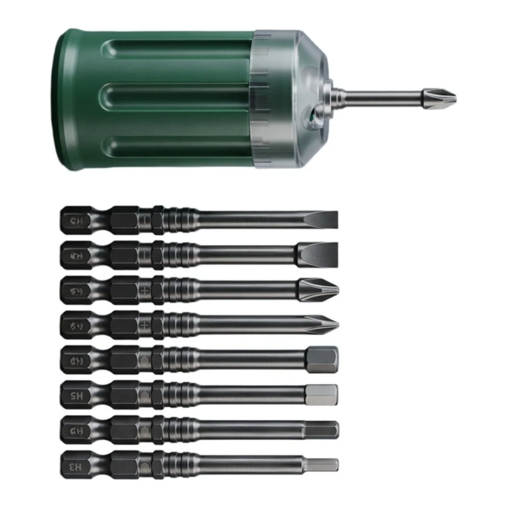For Quick Fixes Portable Screwdriver Set Bucket Style Organizer Strong Magnetic Tips Compact Design Rigorous Use Resistant