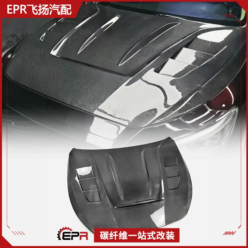 

Карбоновый вентилируемый капот в стиле HT для Infiniti Q50, легкая тюнингованная крышка двигателя