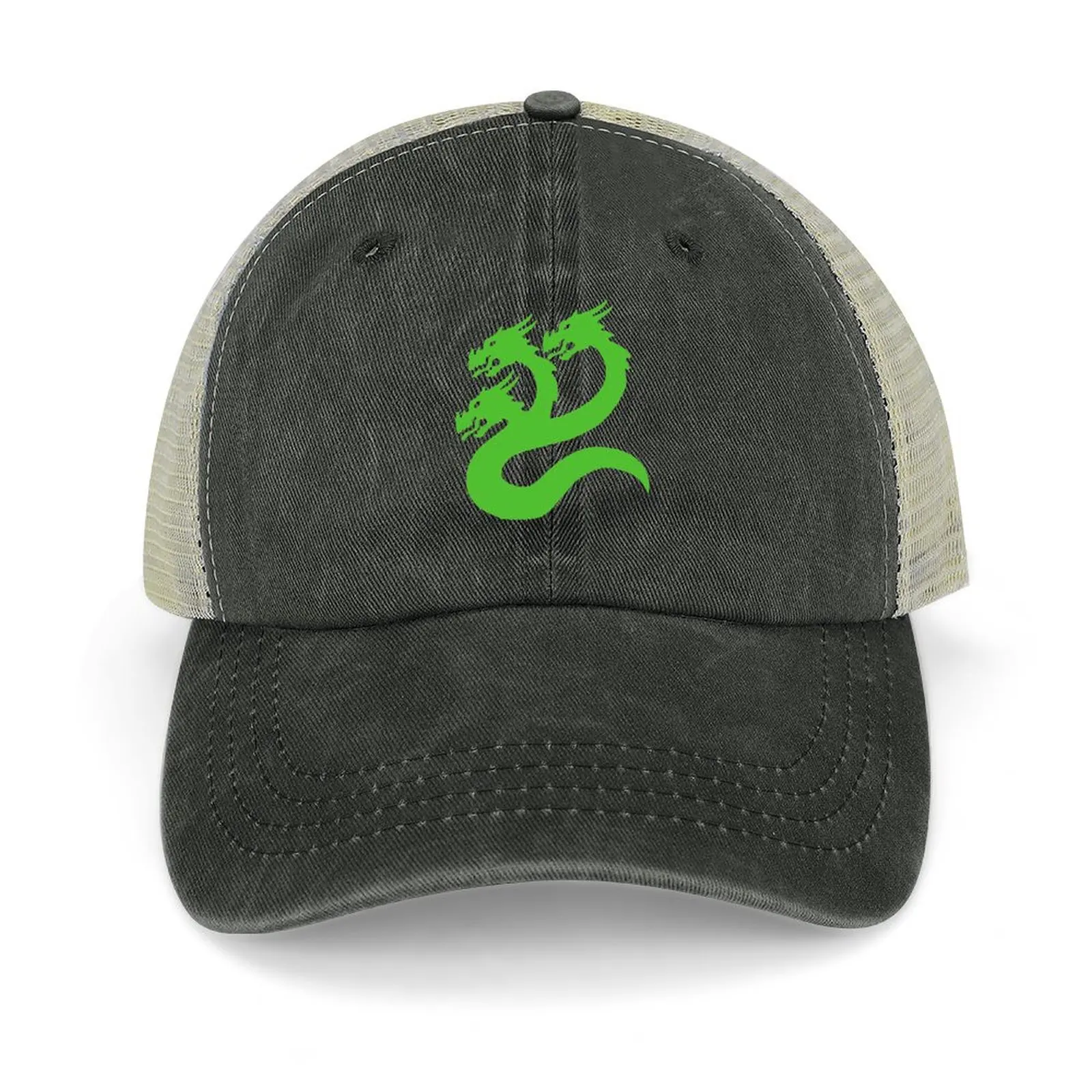 

Three Heads of the Hydra - Green Baseball Cap derby hat Big Size Hat birthday Caps Women Men's