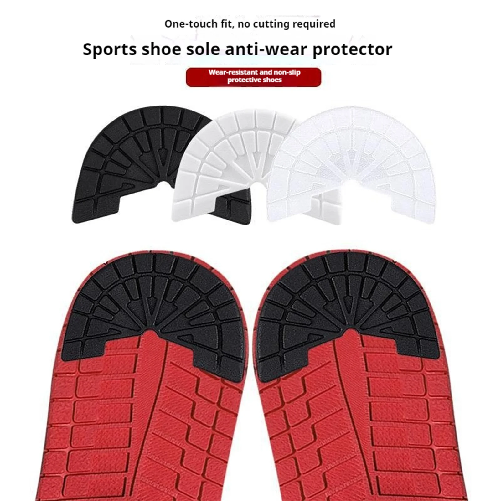 Anti-slip Shoe Sole Pads Rubber Heel Protectors Non-slip Durable Thickened Stickers For Shoes With Strong Grip Wear Resistance