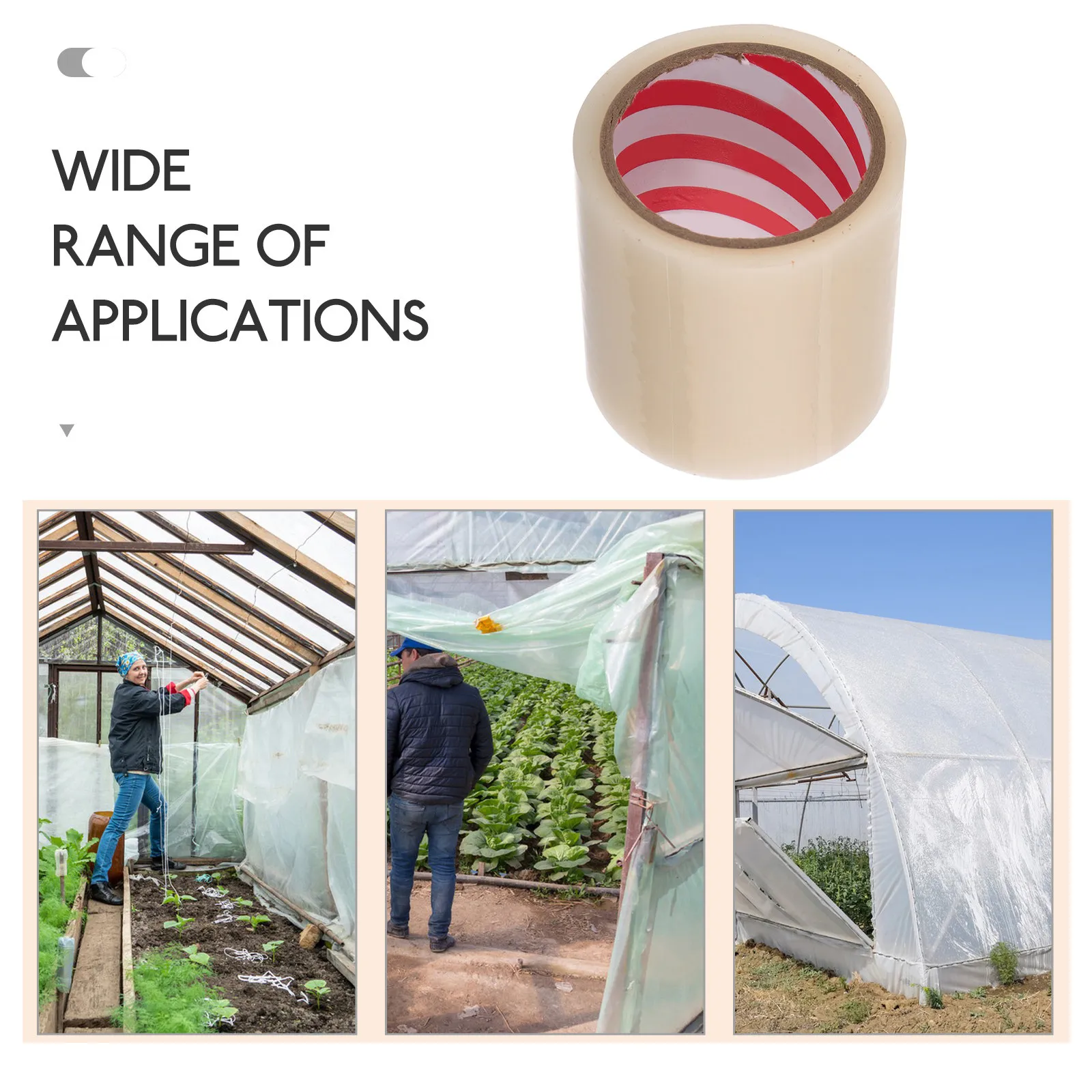 1 Roll Wide Long Greenhouse Repair Tape Heavy Duty Pe Material for Greenhouse Film Patching Seaming Waterproof Weatherproof