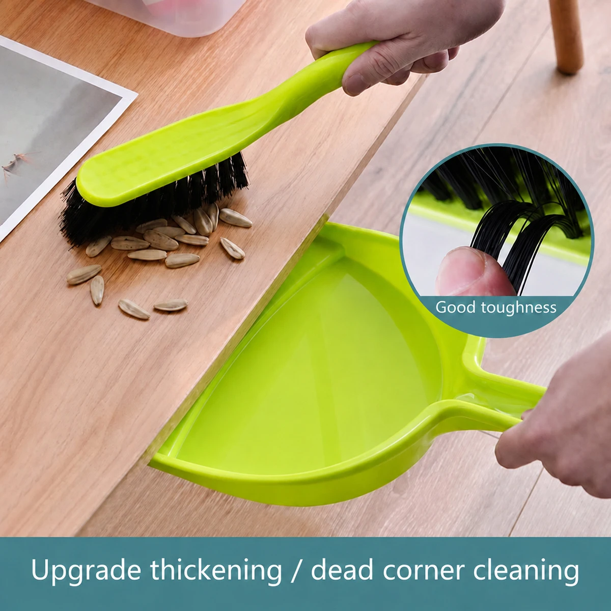 1pc Mini Dustpan and Brush Set Hand Brush Dust Pan Table Cleaning Brush Sweep Broom for Home Computer Keyboard Desktop Table