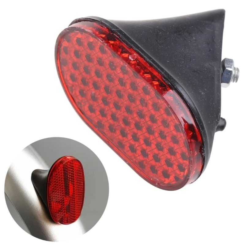 Bike Mudguard, Oval Rear Mudguard Outdoor Cycling Safety Warning Reflector Red Cycling Warning Protector