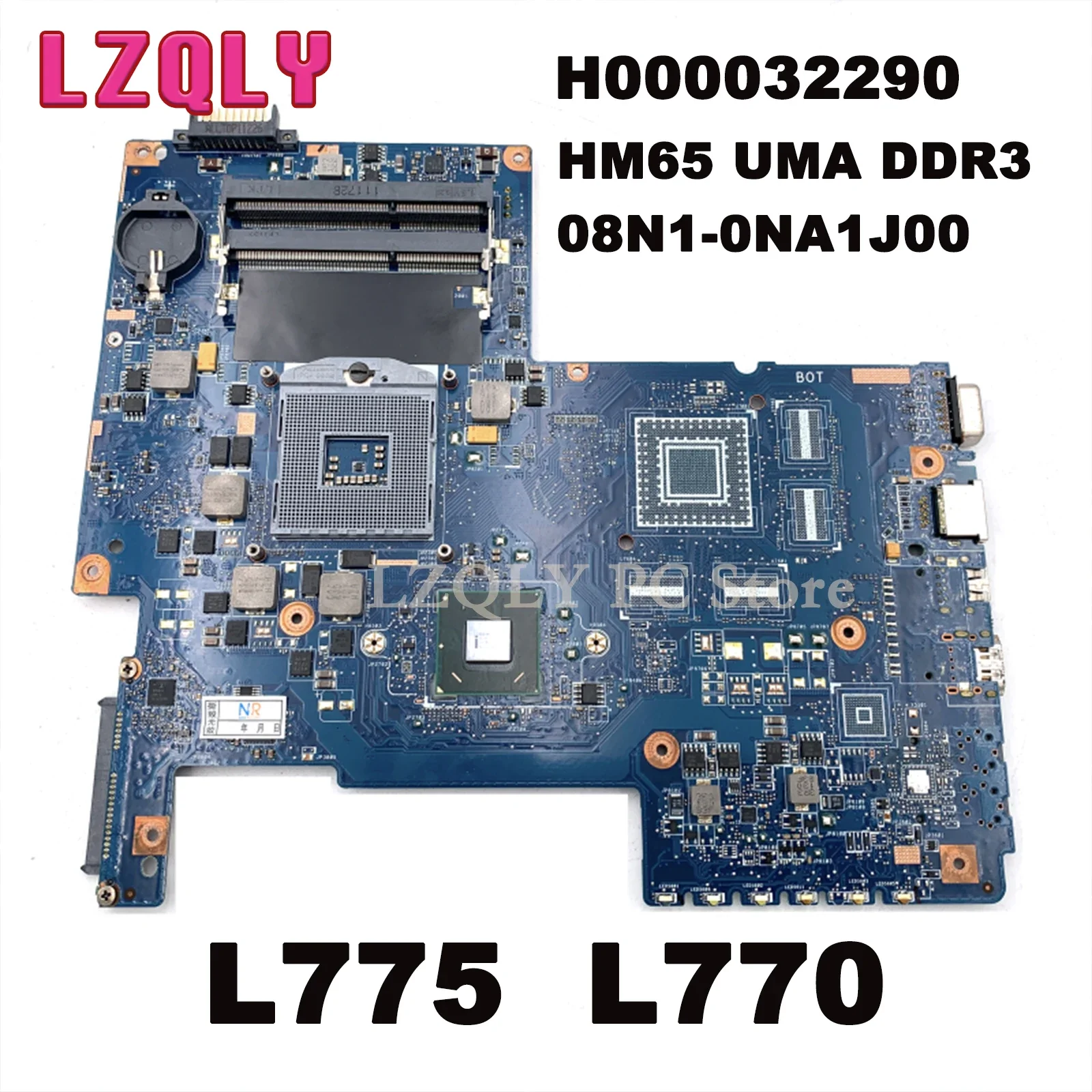 

LZQLY For 08N1-0NA1J00 Toshiba Satellite L775 L770 Laptop Motherboard HM65 UMA DDR3 Main Board Full Test