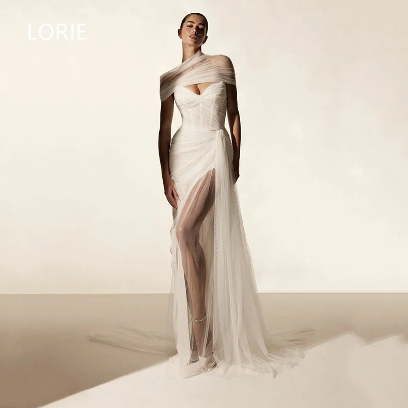 

LORIE Sexy Side Split Sweetheart Wedding Dress Mermaid Wedding Gowns Sheer Perspective Bride Gown Customized 2025