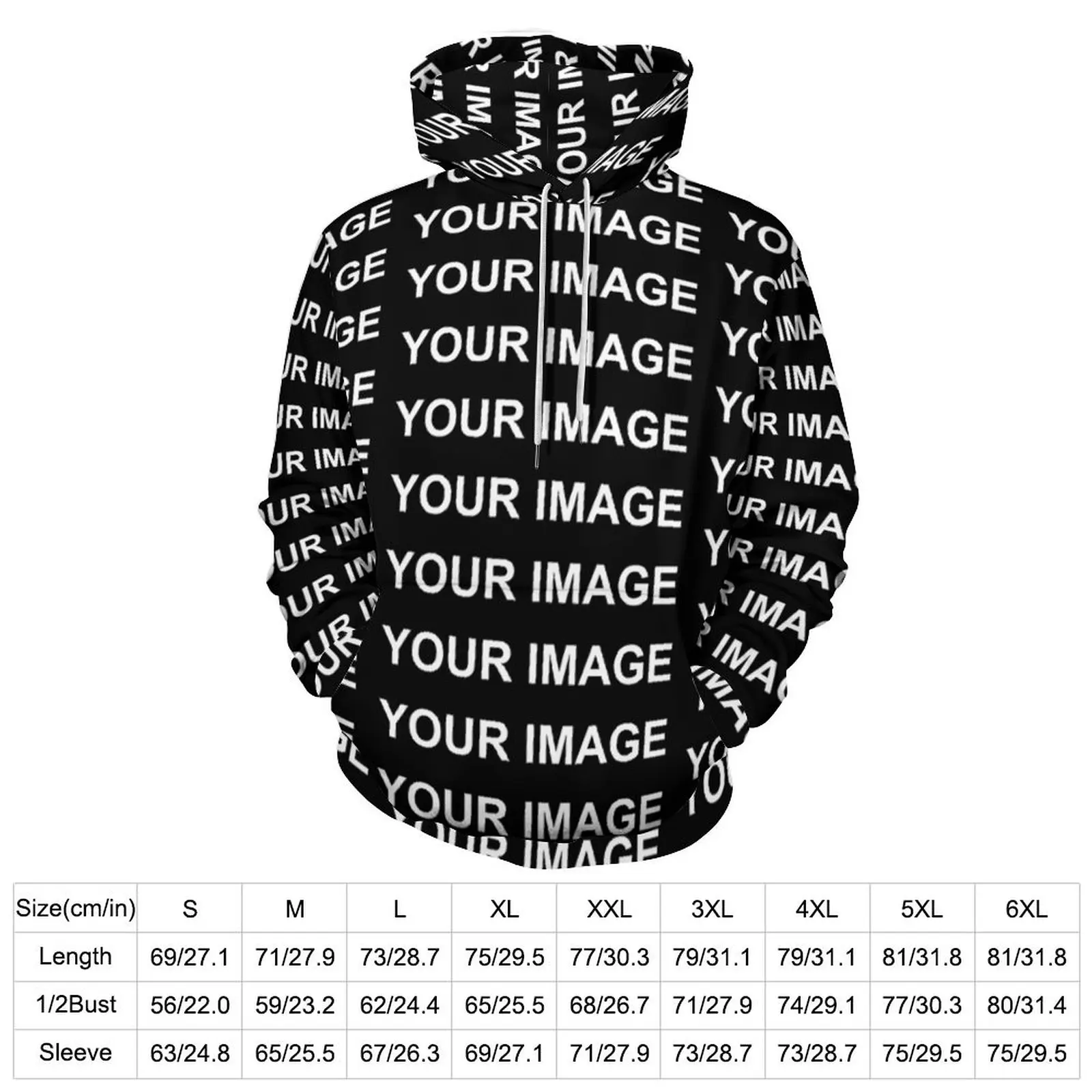 Your Image Customized Loose Hoodies Custom Made Design Casual Hoodie Couple Long Sleeve Modern Custom Hooded Sweatshirts Gift