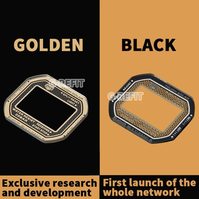 G-Refit New Effect of Refitting GMWB5000 DW5600Series Watch Lens GW-B5600 GB-5600 GWX5600 DW5025 Sapphire Lens Metal Bezel Strap