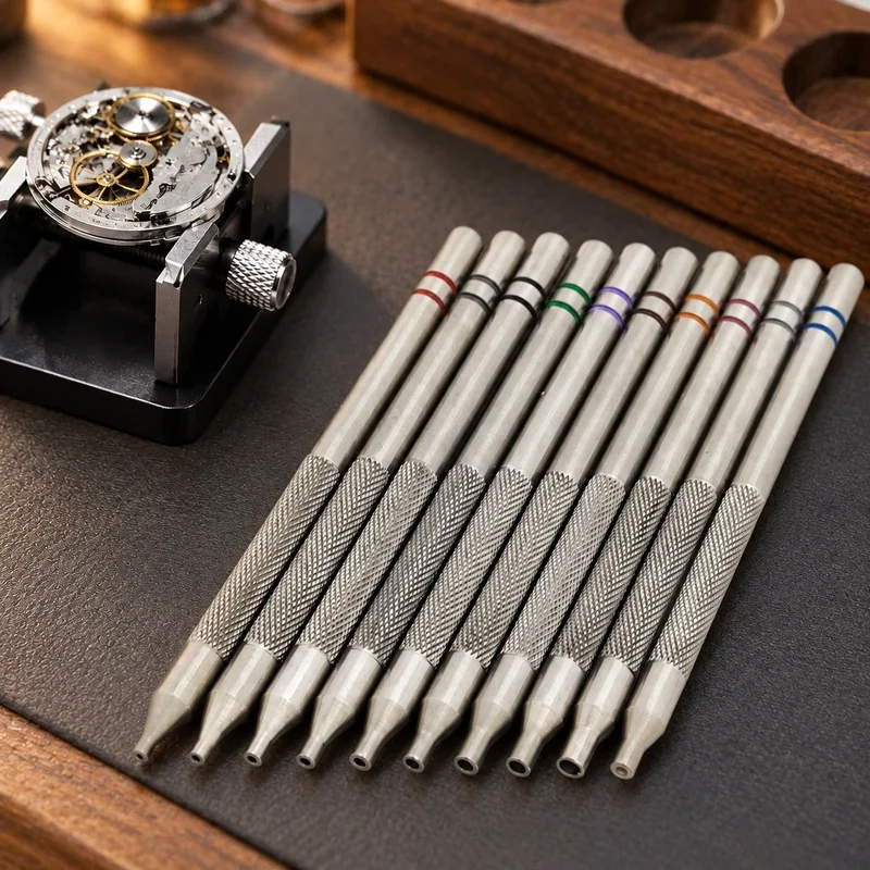 Professional Wristwatch Repair Kit with Stainless Steel Tools for Removing and Installing Hour, Minute, and Second Hands