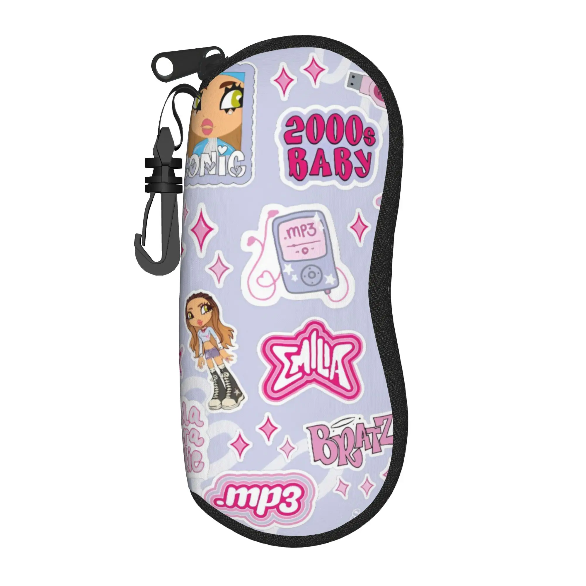 Emilia Mernes MP3 Glasses Case Men Women  Sunglasses Case Retro Zipper Eyewear Bag Pocket Eyeglass Protector