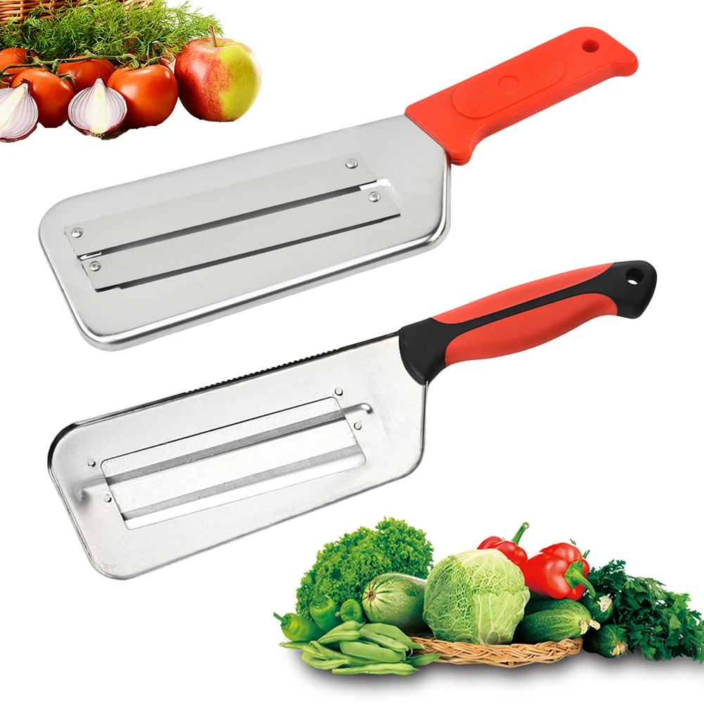 Stainless Steel Cabbage Hand Slicer Wear Resist Double Blade Kitchen Fish Scale Cleaner for Making Homemade Coleslaw