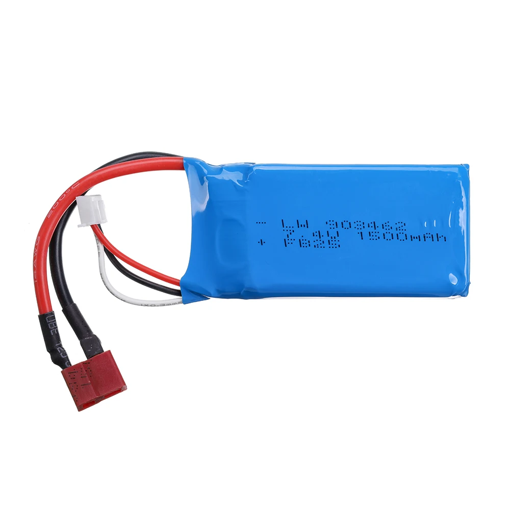 Batteria Lipo 7.4V 1500mAh con spina T/JST/SM/EL2P per auto RC Quadcopter elicottero barca droni pezzi di ricambio 2s 7.4v batteria