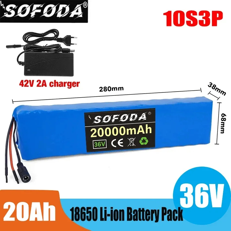 

2024 Upgrade 10S3P 36V 20000mAh 36v Electric Scooter Battery Pack 18650 Lithium M365 Electric Scooter 36v Battery Scooter