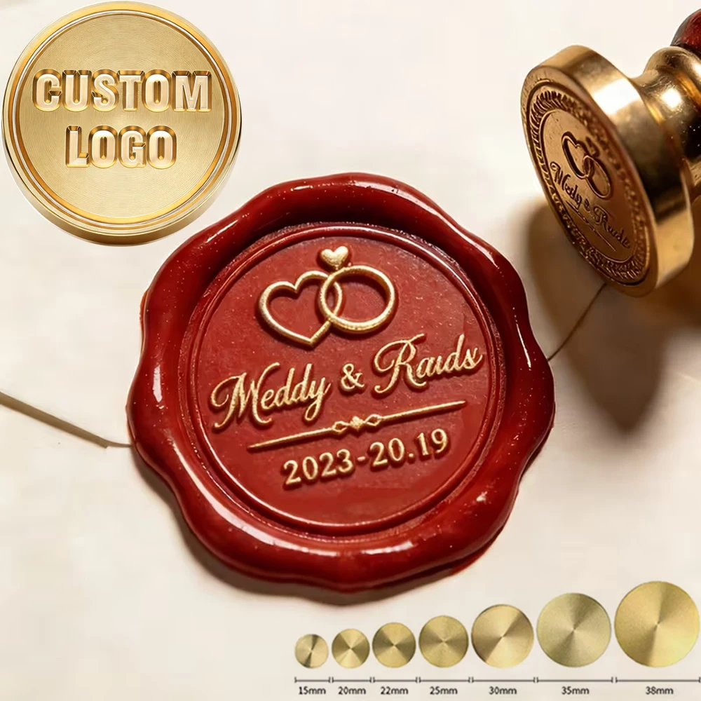 Custom Wax Seal Stamp, Personalized Custom Sealing Wax Stamp with Your Own Design Logo Picture for Wedding Invitations Envelopes