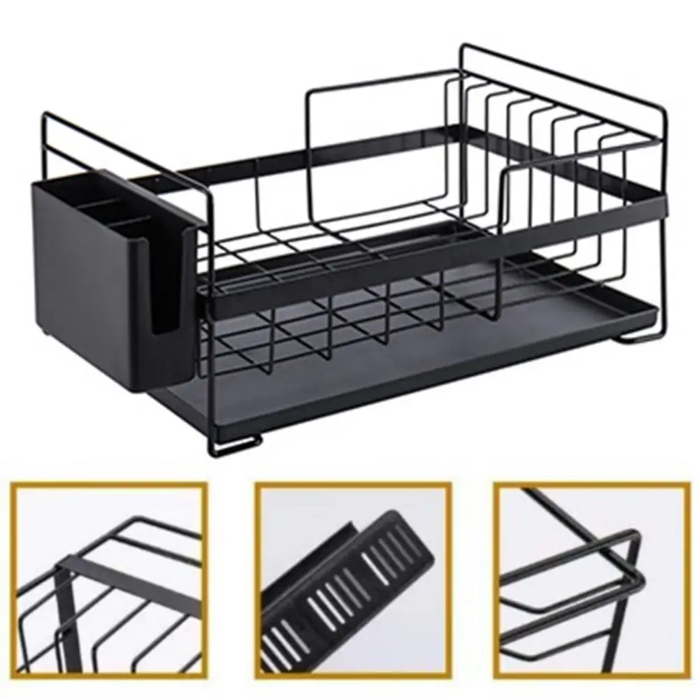 

Kitchen Dish Drainer Drying Rack Holder Plates Cup Tableware Bowl Shelf Basket Racks Holders Kitchen Storage & Organization