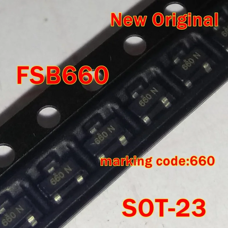 

10Pcs to 500Pcs Fsb660 Sot-23 New Original Marking Code:660 Pnp Low Saturation Transistor
