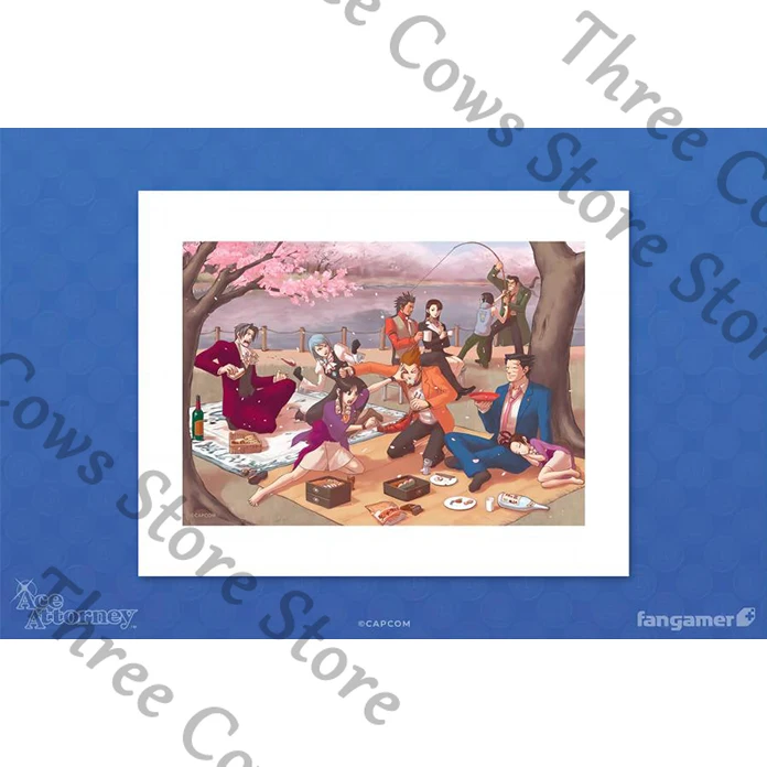 

Anime Ace Attorney Mia Fey Phoenix Wright Maya Feys Franziska Von Karma Miles Edgeworth Cosplay Cartoon Poster Placard Fans Gift