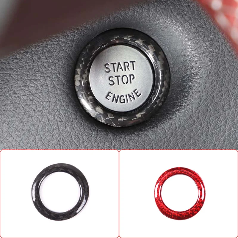 

For Toyota Supra GR MK5 2019-2022 100% carbon fiber Car Start Stop Engine Ignition Push Button Ring Styling Accessories Cover