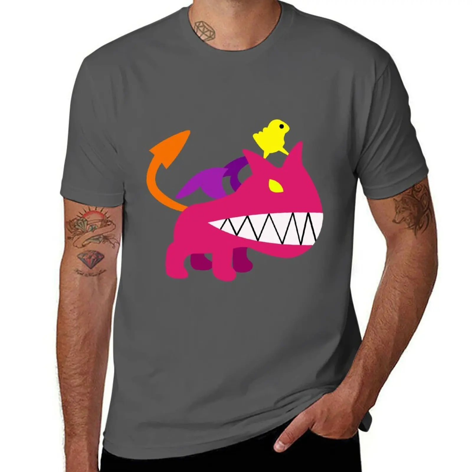 

3 Ultimate Chimera Mother T-Shirt Simple Line Art Print Tee