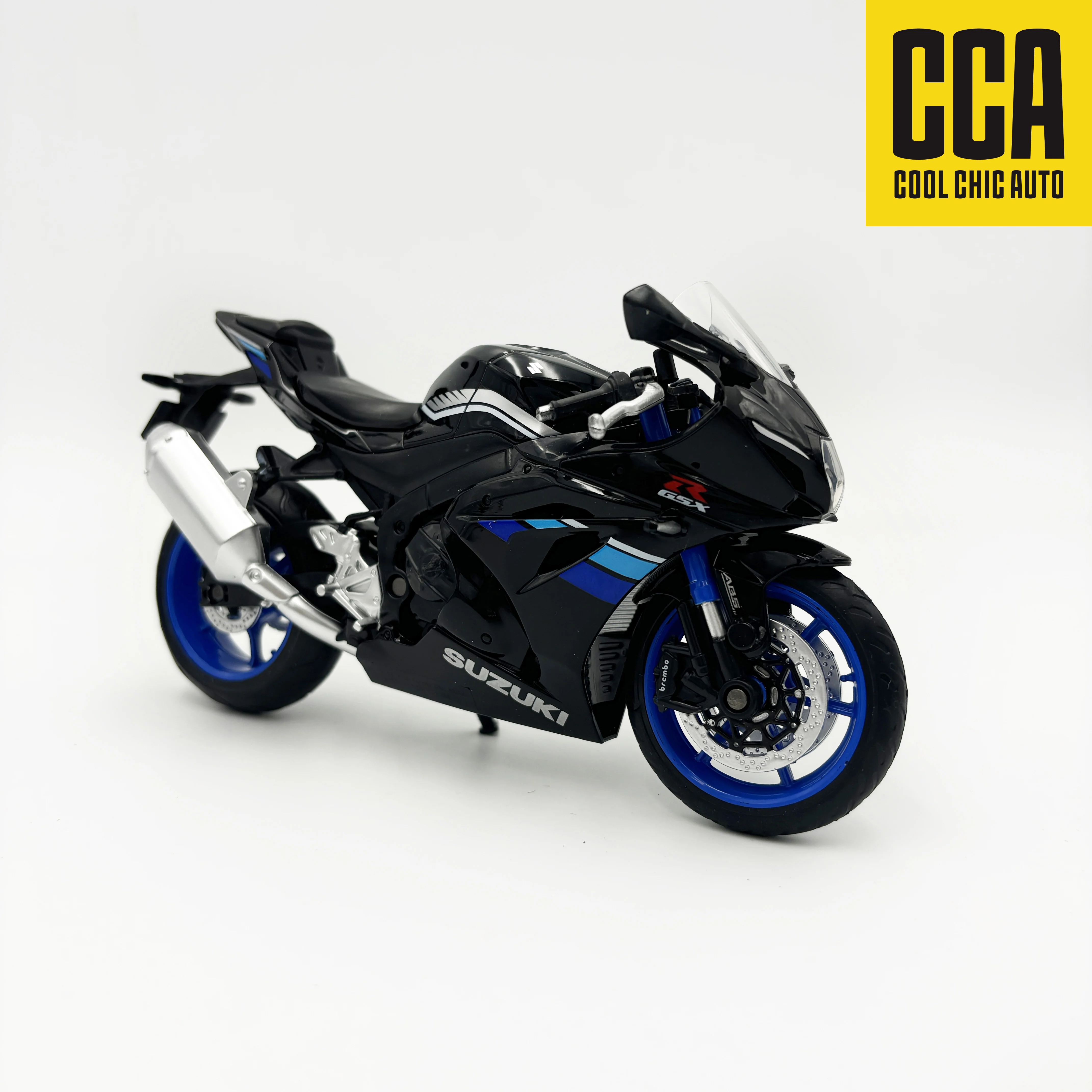 

1:12 Suzuki GSX-R1000 Motorcycle, Alloy Body, Uprightable, Handlebar Rotatable, Collectible Toy, Holiday Gift