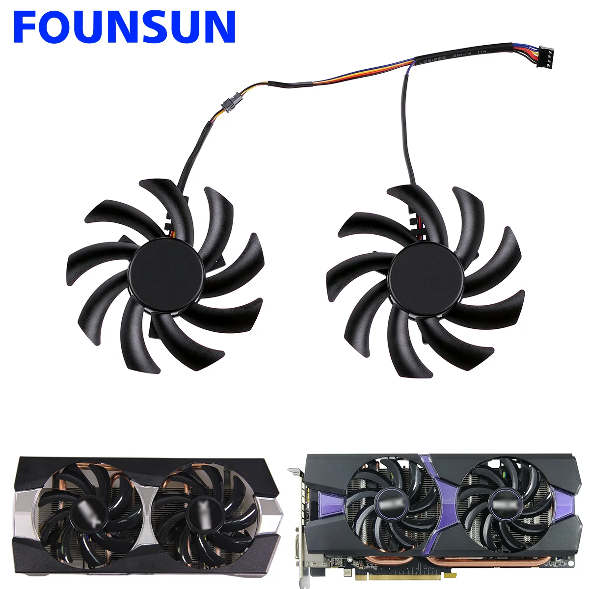 

FDC10H12S9-C 4PIN Cooling Fan For Sapphire HD6850 HD6970 HD7870 2G HD7950 HD7970 XFX R9 270X 280X Graphics Card Fan FD7010H12S