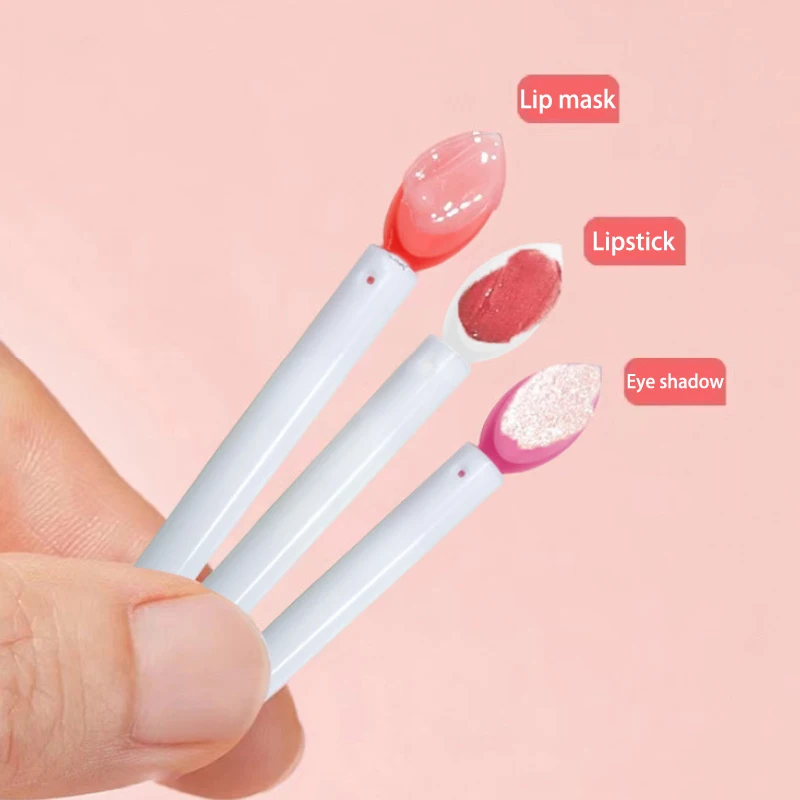 5Pcs Soft Silicone Lipstick Brush Lip Stick Applicator Portable Clean Microbrush Lipgloss Beauty Tool