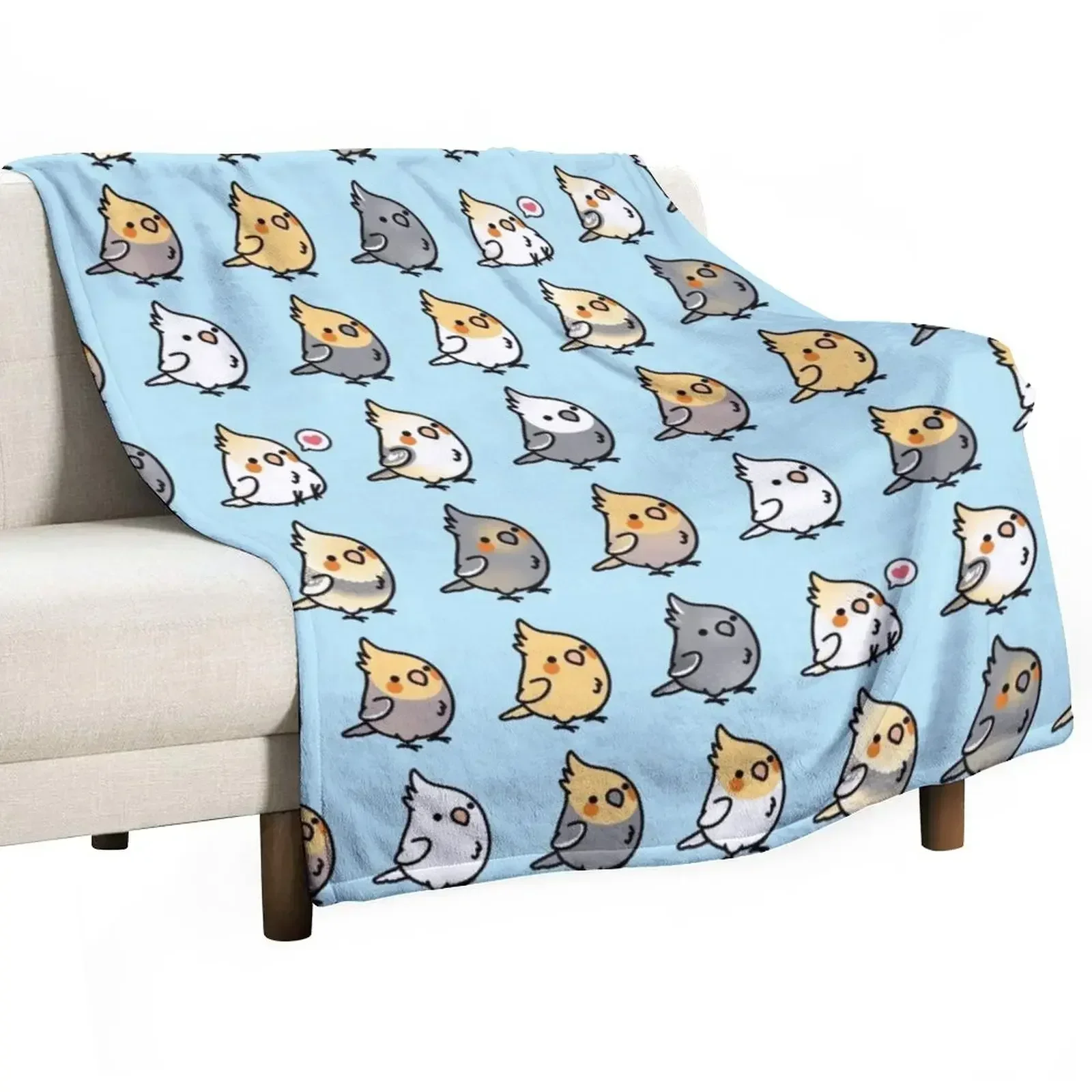 Chubby Cockatiel Collection Throw Blanket blankets and throws Plaid on the sofa Camping Softest Thin for winter Blankets