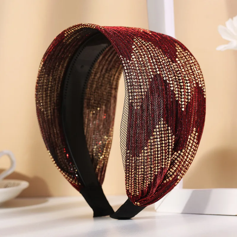 New Lace Headband Wide-Brimmed Non-Slip Coveropaska Do Wlosow Shiny Breathable Hair Fixer Face Washing Headbands for Women