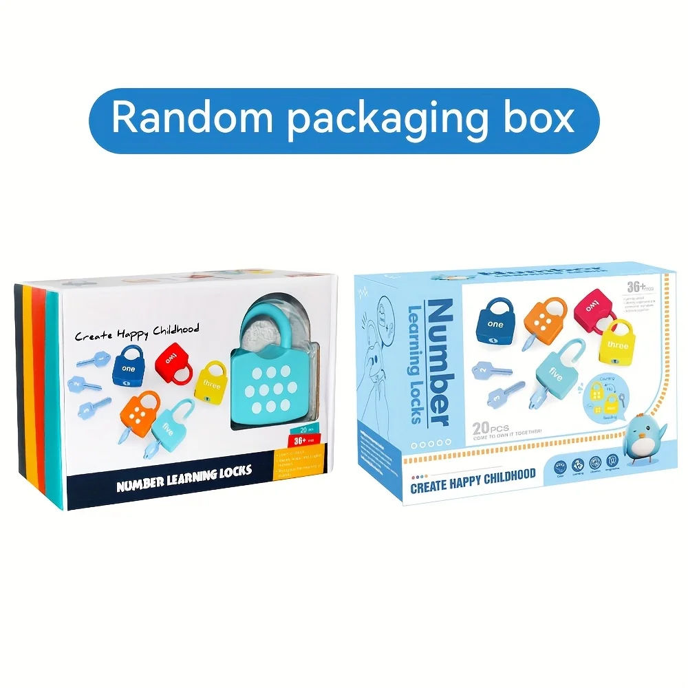 Montessori Bambini Alfabeto Blocco Chiave Giocattolo 10PCS Set Serrature per auto Apprendimento educativo precoce Numero Corrispondenza Homeschool Matematica Giocattoli per bambini