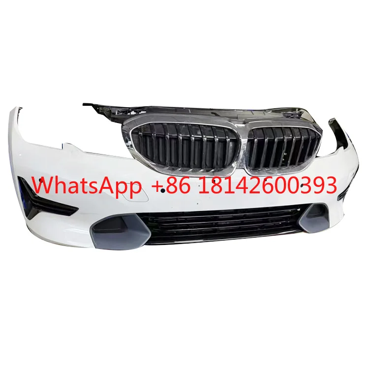2019-2022 Used for 3 Series G20 High Quality Black Plastic Front Bumper Assembly M340 Sensor Hole Retrofit/Upgrade