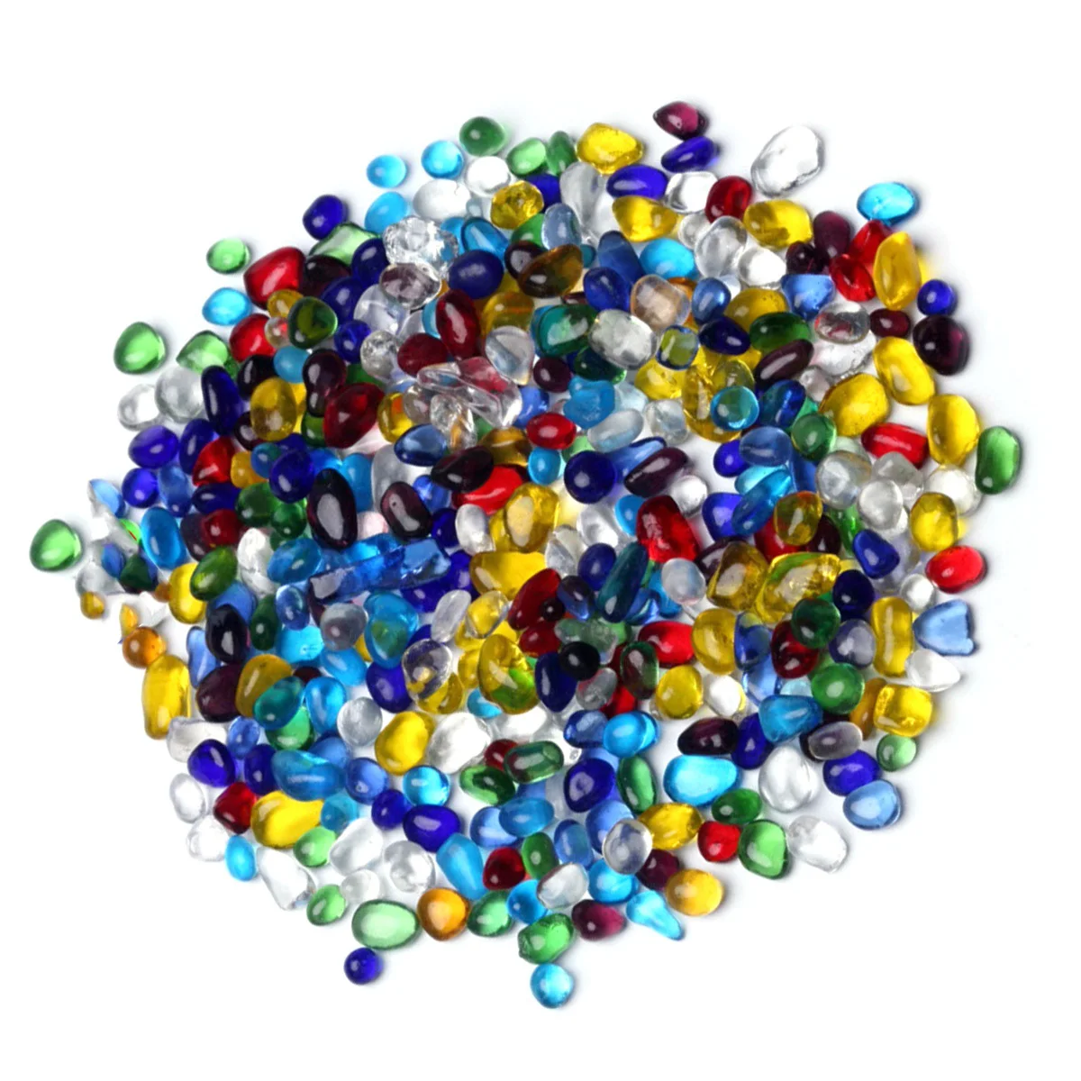 

500g Colorful Glass Gravel Crystal Glazed Stones Fish Tank Ornament Aquarium Decoration Flowerpot Glass Gravel