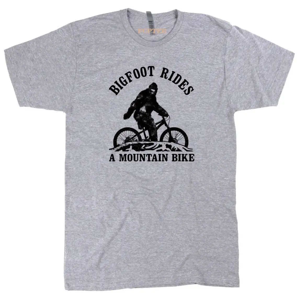 Bigfoot Rides Mountain Bike Men T Shirts Paris Gargoyle Absinthe Unisex Tee Shirt Rub The Butt Pig Pull Pork Funny Man Top Shirt