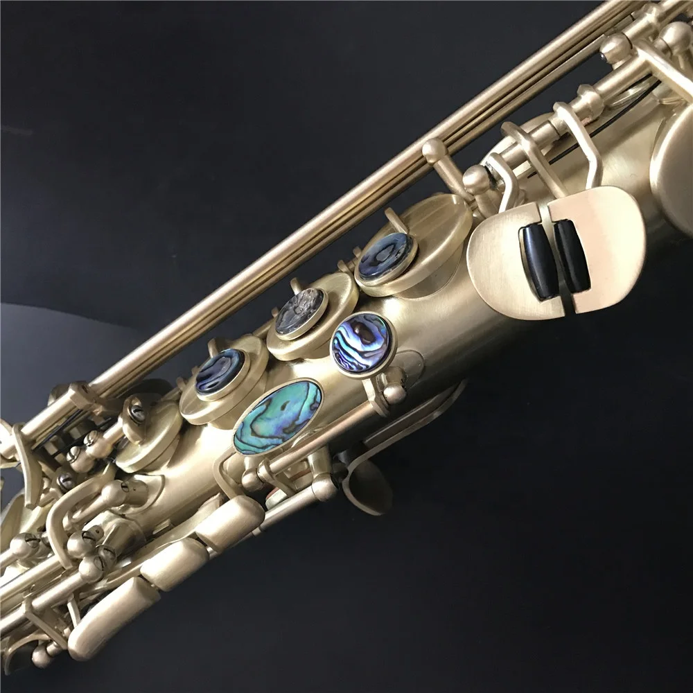 Matt Lacquer Surface Bb Key Engravings Customized Saxophone Soprano