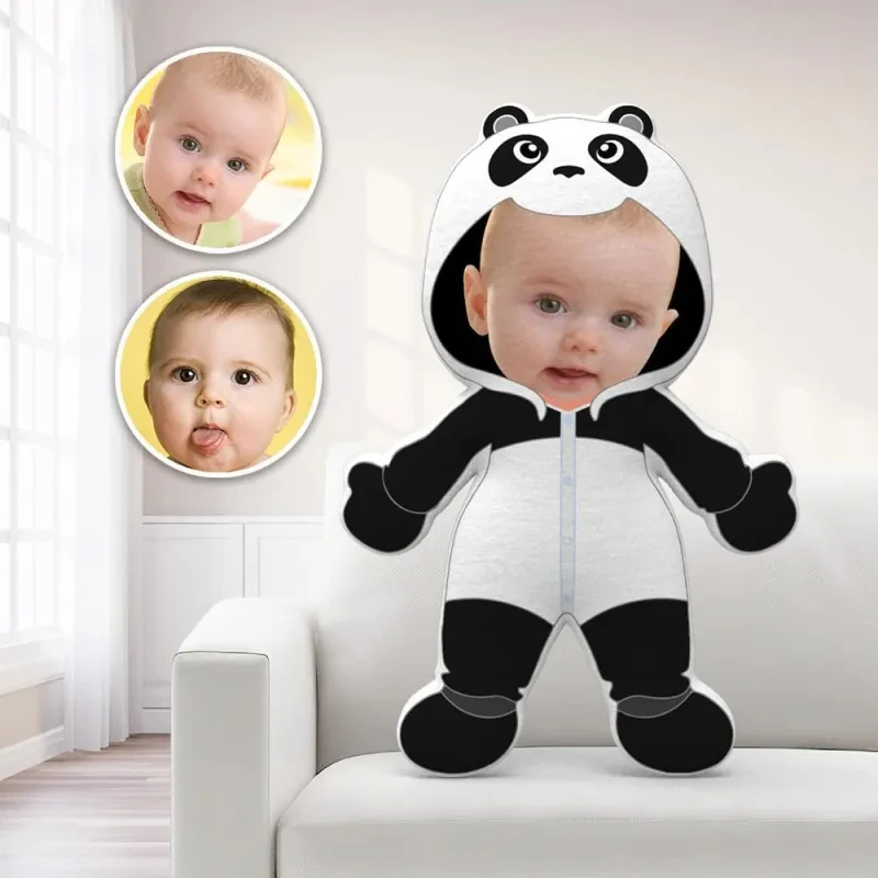Custom Face Pillow Custom Pillow Face Body Pillow Personalized Photo Pillow Gift Pillow Toy Panda Throw Pillow MiniMe Pillow