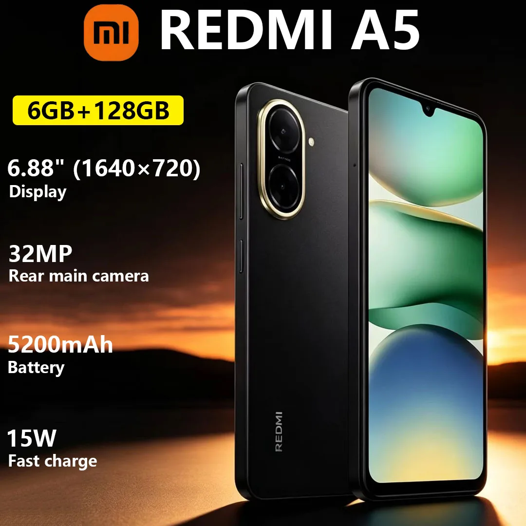 

Xiaomi Redmi A5 Fashion Mobile Phone 32MP AI Dual Camera 6.88 inches 5200mAh‌ Battery Cost-Effective Smartphone For Daily Use