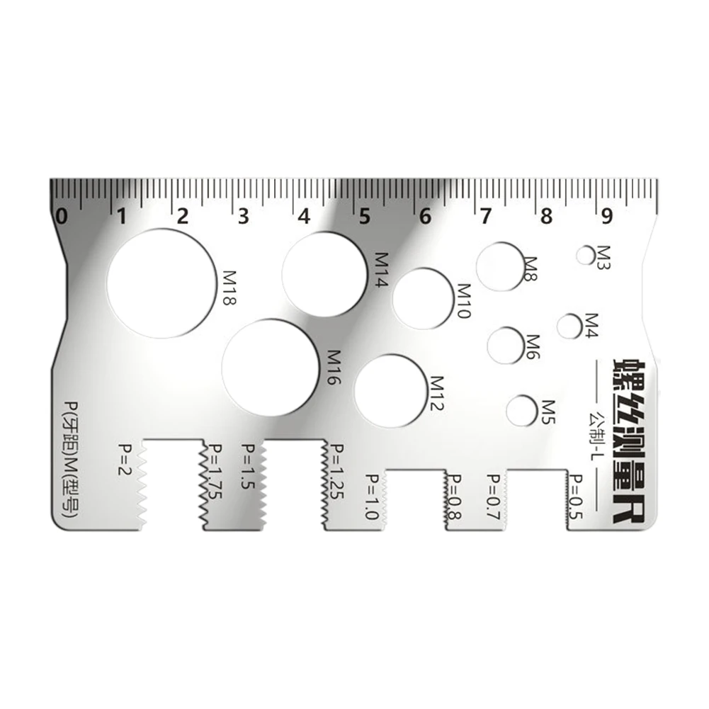 

Portable Screw Measurement Device Indicator 100*58.3mm 3.93*2.29in Screw Measuring Tool Industrial Screw Specifications